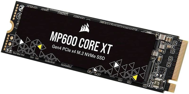 Corsair MP600 CORE XT 1TB PCIe Gen4 x4 NVMe M.2 SSD – Hoge Dichtheid QLC NAND – M.2 2280 – Compatibel met DirectStorage - Up to 5,000MB/sec – Zeer Geschikt Voor PCIe 4.0-Notebooks en -Desktops – Zwart