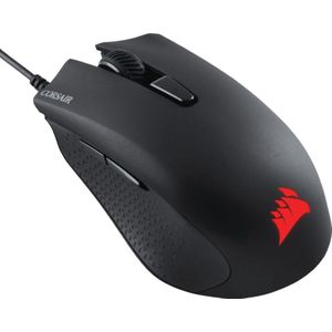 Corsair Harpoon Pro RGB, FPS/MOBA Optische gamingmuis (12000 dpi, optische sensor, licht, 6 programmeerbare toetsen, LED-achtergrondverlichting) - Zwart