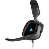 Corsair Void Elite RGB USB Gaming Headset (7.1 Surround Sound, iCUE RGB-Verlichting, Microvezel en geheugenschuim oorkussens, voor PC, Xbox One, PS4, Switch en Mobiele appraten), zwart