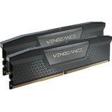 Corsair Vengeance 64GB DDR5 geheugen (2x 32GB) 6200MHz C32 Intel geoptimaliseerd (geïntegreerde spanningsregeling, aangepaste XMP 3.0-profielen, compacte vormfactor, koellichaam van massief aluminium) zwart