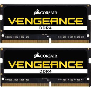 Corsair Vengeance SODIMM 64 GB (2 x 32 GB) DDR4 2666 MHz CL18 Notebooks geheugen (ondersteunt Intel Core™ i5 en i7 van de 6e generatie), zwart