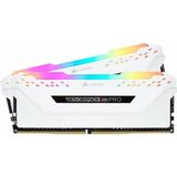 Corsair Vengeance RGB Pro met 16 GB (2 x 8 GB), DDR4 3600 (PC4-28800), C18 desktopgeheugen, wit