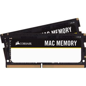 Corsair Mac Memory SODIMM 64 GB (2 x 32 GB) DDR4 2666 MHz CL18 geheugen voor Mac-systemen, Apple-gecertificeerd - zwart