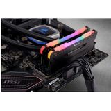 Corsair Vengeance RGB Pro werkgeheugen voor desktop-pc, DDR4 3600 (PC4-28800), C18, 64 GB (2 x 32 GB) - zwart