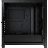 Corsair 4000D Airflow Mid-Tower ATX-Behuizing van Gehard Glas (Voorpaneel met Hoge Luchtstroom, Zijpaneel van Gehard Glas, RapidRoute-kabelbeheersysteem, Inclusief Twee Fans van 120 mm) Zwart