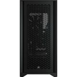 Corsair 4000D Airflow Mid-Tower ATX-Behuizing van Gehard Glas (Voorpaneel met Hoge Luchtstroom, Zijpaneel van Gehard Glas, RapidRoute-kabelbeheersysteem, Inclusief Twee Fans van 120 mm) Zwart