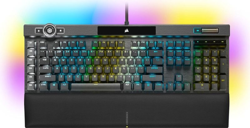 Corsair K100 RGB Optical Mechanical Gaming toetsenbord USB QWERTZ Duits Zwart