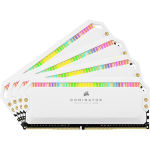 Corsair Dominator Platinum RGB 32 GB (4 x 8 GB) DDR4 3600 MHz C18, LED-verlichting RGB desktopgeheugen (hoge prestaties, snelle responstijd, 12 instelbare CAPELLIX RGB LED) - wit