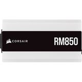 Corsair RM850 (2021), RM series, 850 W, 80 Plus gold, ATX-voedingen (drie EPS12 V, stille werking, Zero rpm modus, condensatoren 105 °C), wit