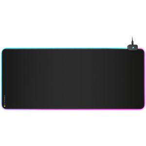 Corsair MM700 RGB Extended XL | Stoffen gamingmuismat - 930 mm x 400 mm x 4 mm - 360° RGB-verlichting - USB-hub met twee poorten - dik rubber - zwart