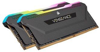 Corsair Vengeance RGB PRO SL 16 GB (2x8 GB) DDR4 3200 MHz C16, verlichte desktopgeheugenkit (10 individueel adresseerbare RGB-LED's, brede compatibiliteit, geoptimaliseerd voor AMD Ryzen)2 x 8 GB zwart