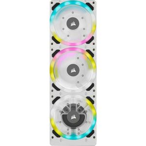 Corsair Hydro X Series XD7 RGB combinatie pomp/tank (360 mm verdelerplaatsysteem, D5 PWM-pomp, 140 ml tank, 36 individueel instelbare RGB-leds) wit