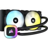 CORSAIR - H100 RGB - CPU Vloeistofkoeler - Zwart - 240 mm, Compatibel met Intel en AMD, Inclusief ARGB Moederbordadapter