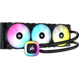 CORSAIR H150 RGB Vloeibare CPU-Koeler - 360mm AIO - SP120 RGB ELITE Fans - Past op Intel LGA 1200/115X/2066, AMD AM4 - ARGB-Adapter voor Moederbord Meegeleverd - Zwart