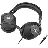 Corsair HS65 Surround Gaming Headset (kunstleer van traagschuim, Dolby Audio 7.1 surround sound op pc en Mac, SoundID van SonarWorks, multi-platform compatibiliteit) carbon