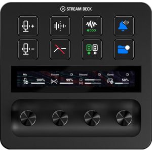 Elgato Stream Deck +, Audio-Mixer, Live Productie en Studiocontroller voor Content Creators, Streamen, Gamen, met aanpasbare touch strip-draaiknoppen en LCD-toetsen, werkt met Mac en PC