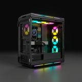 PC- Behuizing - Case - Corsair 5000T RGB TG - Midtowermodel - ATX - USB/Audio - gehard glas - zwart