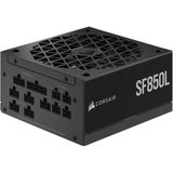 Corsair SF850L Volledig Modulaire SFX Voeding Met Laag Geluidsniveau - ATX 3.0 en PCIe 5.0 Compatibel - Stille 120mm PWM Ventilator - 80 PLUS Gold Efficiëntie - Zero Speed Modus - Zwart