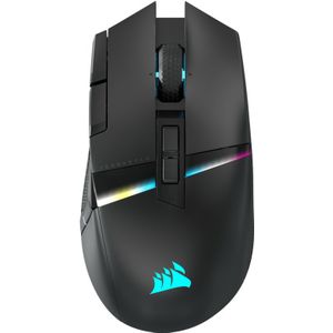 CORSAIR DARKSTAR WIRELESS MMO/MOBA Gaming Muis - 26.000 DPI - 15 Programmeerbare Knoppen - Spanningsverminderend Ontwerp - Lange Batterijlevensduur - Zwart