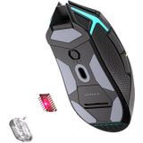 CORSAIR NIGHTSABRE WIRELESS RGB FPS/MOBA Gaming Maus - 26.000 DPI - 11 Programmierbare Tasten - Bis zu 100 Stunden Akkulaufzeit - iCUE-Kompatibel - PC, PS5, PS4, Xbox - Schwarz