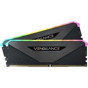 Corsair Vengeance RGB RT 16 GB (2 x 8 GB) DDR4 3200 MHz C16 Desktop Geheugen (Dynamische RGB-verlichting, geoptimaliseerd voor AMD 300/400/500 Series), zwart