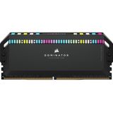 Corsair DOMINATOR PLATINUM RGB DDR5 32GB (2x16GB) 6000MHz C36 Desktop-Arbeitsspeicher (Onboard Spanningsregeling, Gepatenteerde CORSAIR DHX-Koeling, 12 Ultra-Heldere CAPELLIX RGB LED's) Zwart