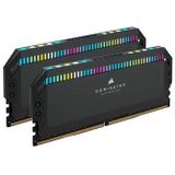 Corsair DOMINATOR PLATINUM RGB DDR5 64GB (2x32GB) 5200MHz C40 Desktop-Arbeitsspeicher (Onboard Spanningsregeling, Gepatenteerde CORSAIR DHX-Koeling, 12 Ultra-Heldere CAPELLIX RGB LED's) Zwart
