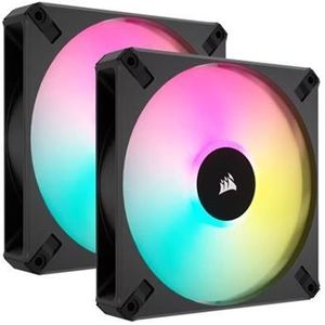 Corsair - iCUE AF140 RGB ELITE - Ventilatorset - 140 mm - PWM-gestuurd, 89,0 CFM, RGB-leds