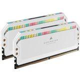 Corsair Dominator Platinum RGB DDR5 32 GB (2 x 16 GB) DDR5 6200 MHz C36 (geoptimaliseerd voor Intel DDR5 moederborden, XMP 3.0 aanpasbaar, doe alles en doe het sneller) wit