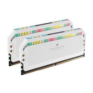 Corsair Dominator Platinum RGB DDR5 32 GB (2 x 16 GB) DDR5 6200 MHz C36 (geoptimaliseerd voor Intel DDR5 moederborden, XMP 3.0 aanpasbaar, doe alles en doe het sneller) wit