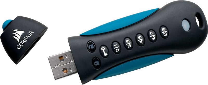 Corsair - Padlock3 USB-stick - Blauw, Zwart - 256 GB