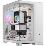 Corsair 6500X Wit - Midtowermodel - ATX, EATX, Micro-ATX, Mini-ITX - geen voeding - Tempered Glass - Zonder fans - Wit