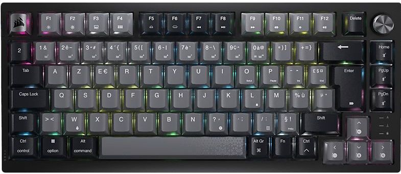 Corsair K65 Plus - Draadloos Mechanisch Toetsenbord - Zwart/Grijs - 75% - RGB - Corsair MLX Red Lineair
