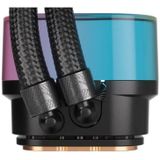 CORSAIR iCUE LINK H100i RGB Liquid CPU-koeler - AIO 240 mm - QX120 RGB-ventilator - compatibel met Intel® LGA 1700, AMD® AM5 - iCUE LINK systeemhub inbegrepen - zwart