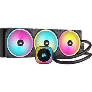 CORSAIR iCUE LINK H170i RGB Vloeibare CPU-Koeler - 420 mm AIO - QX140 RGB Ventilatoren - Geschikt Voor Intel® LGA 1700, AMD® AM5 - iCUE LINK Systeemhub Inbegrepen - Zwart
