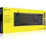 Corsair K55 Core Gaming Keyboard - Membraan - RGB - US Qwerty - Zwart