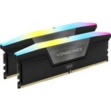 CORSAIR - Vengeance RGB - RAM Geheugen - Zwart - 32 GB (2 x 16 GB) 6200 MHz CL36 Intel XMP compatibel