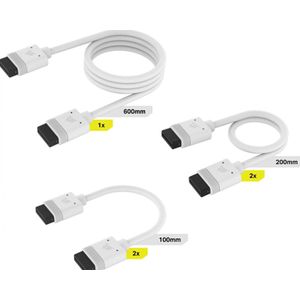 Corsair iCUE LINK Cable Kit - Kabelkit - Met rechte connectors - Wit