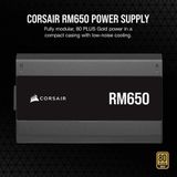CORSAIR RM650 80 PLUS Gold Volledig Modulaire ATX 650 Watt Geluidsarme Voeding - Zwart