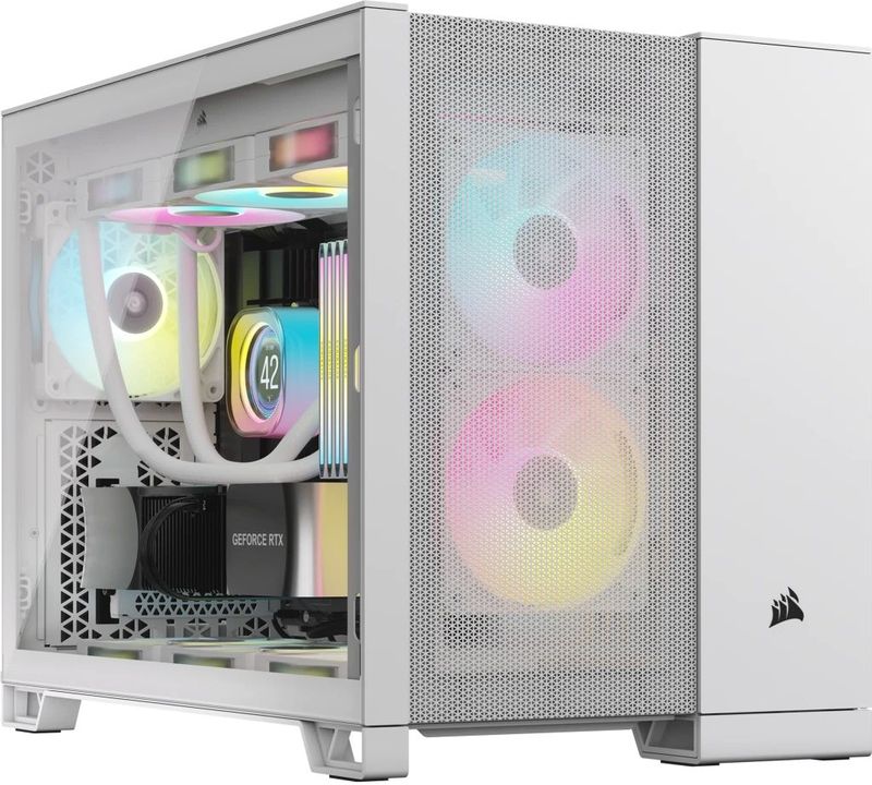 CORSAIR 2500D AIRFLOW - PC-Behuizing - Wit - Ontwerp met Twee Kamers