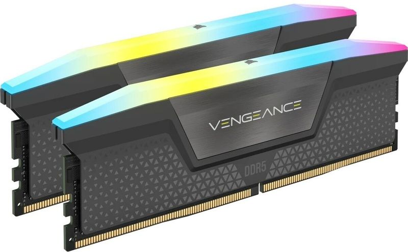 CORSAIR - Vengeance RGB - RAM Geheugen - Grijs - 64 GB (2 x 32 GB) - 6000 MHz