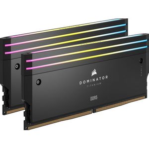 CORSAIR Dominator Titanium RGB DDR5 RAM 32GB (2x16GB) DDR5 7000MHz CL34 Intel XMP iCUE-Kompatibler Computerspeicher - Schwarz (CMP32GX5M2X7000C34)