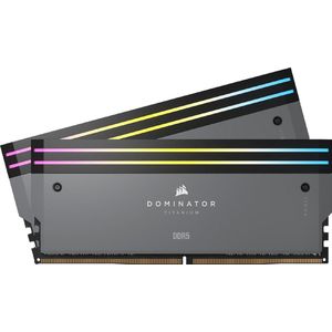 CORSAIR - DOMINATOR Titanium RGB - RAM Geheugen - Grijs - 64 GB (2 x 32 GB) - 6000 MHz CL30