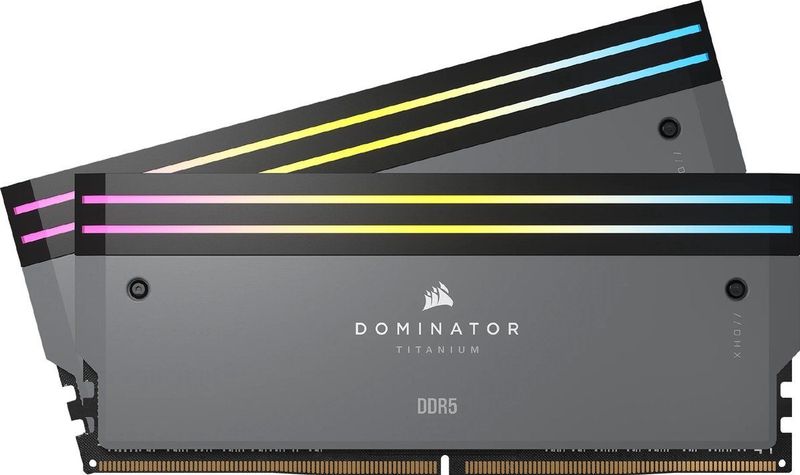 CORSAIR - DOMINATOR Titanium RGB - RAM Geheugen - Grijs - 64 GB (2 x 32 GB) - 6000 MHz CL30