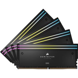 CORSAIR Dominator Titanium RGB DDR5 64 GB (4 x 16 GB) DDR5 6400 MHz CL32 Intel XMP iCUE computergeheugen compatibel met Intel XMP iCUE - zwart (CMP64GX5M4B6400C32)