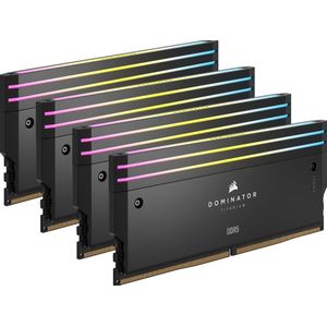 CORSAIR - DOMINATOR Titanium RGB - RAM Geheugen - Zwart - 96GB (4x 24GB) DDR5 6000MHz CL30 Intel XMP iCUE