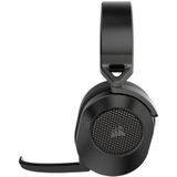 Corsair HS65 Draadloze gaming-headset, lage latentie, 2,4 GHz, draadloos of Bluetooth, Dolby Audio 7.1 Surround Sound, licht, Omnidirectionele microfoon, toegankelijke audiobediening, zwart