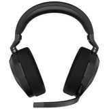 Corsair HS65 Draadloze gaming-headset, lage latentie, 2,4 GHz, draadloos of Bluetooth, Dolby Audio 7.1 Surround Sound, licht, Omnidirectionele microfoon, toegankelijke audiobediening, zwart