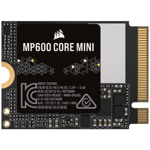 Corsair MP600 CORE MINI 1TB M.2 NVMe PCIe x4 Gen4 2 SSD - M.2 2230 - tot 5000 MB/s sequentieel lezen - Hoge dichtheid QLC NAND - Ideaal voor Steam Deck, ASUS ROG Ally, Microsoft Surface Pro -