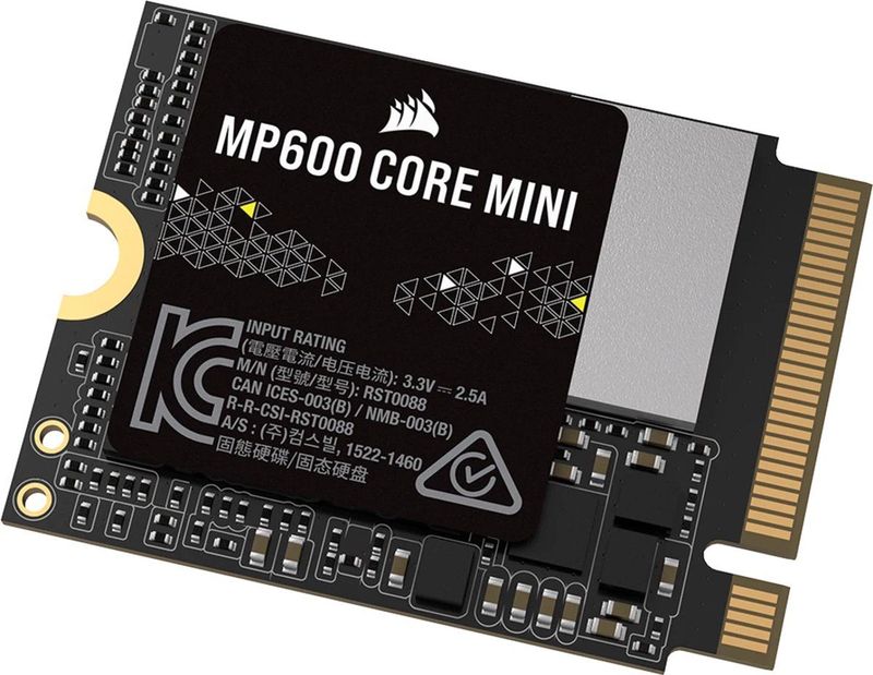 CORSAIR MP600 CORE MINI SSD 1 TB intern.2 2230 PCIe x4 (NVMe) Gen4 zwart